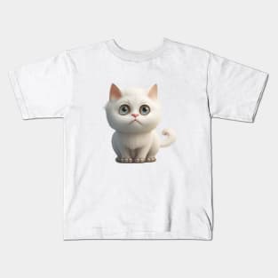 Cat Kitten Cute Adorable Humorous Illustration Kids T-Shirt